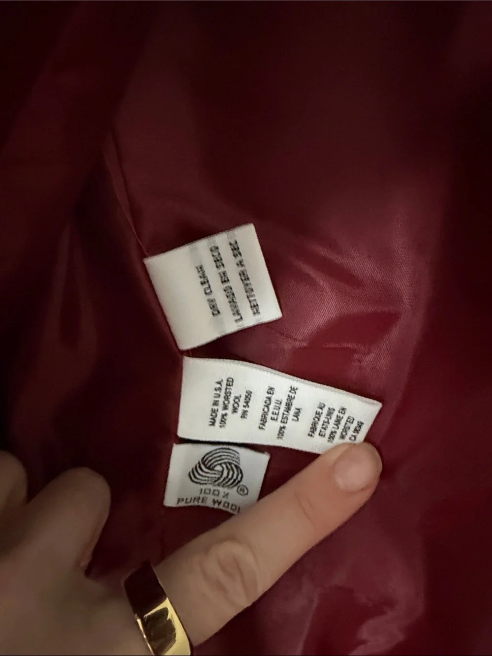 Vintage Dior Women's Tailored Jacket in Deep Red size 4 double breasted